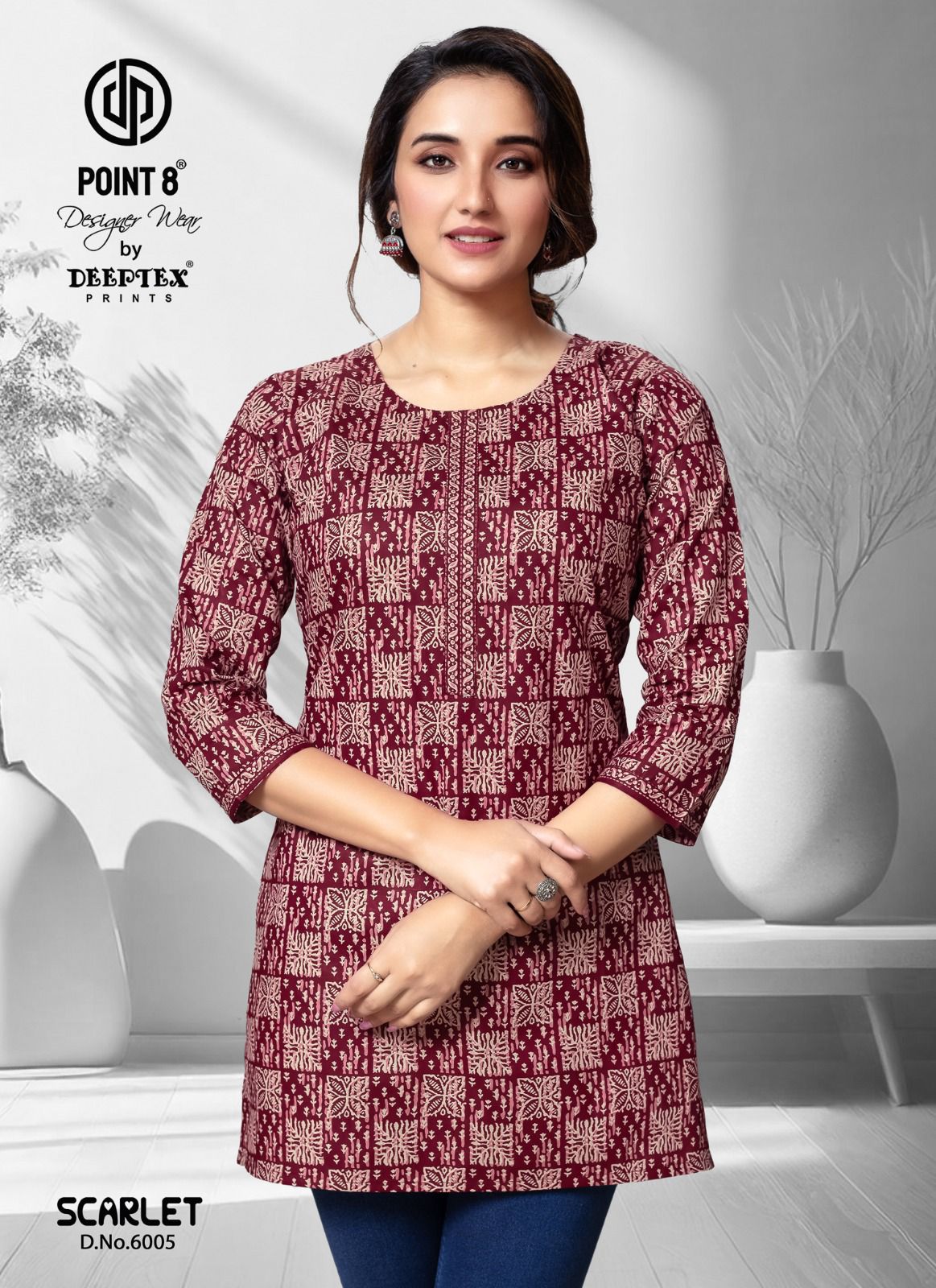 Scarlet Vol 6 By Deeptex Poplin Cotton Short Kurti Suppliers In India